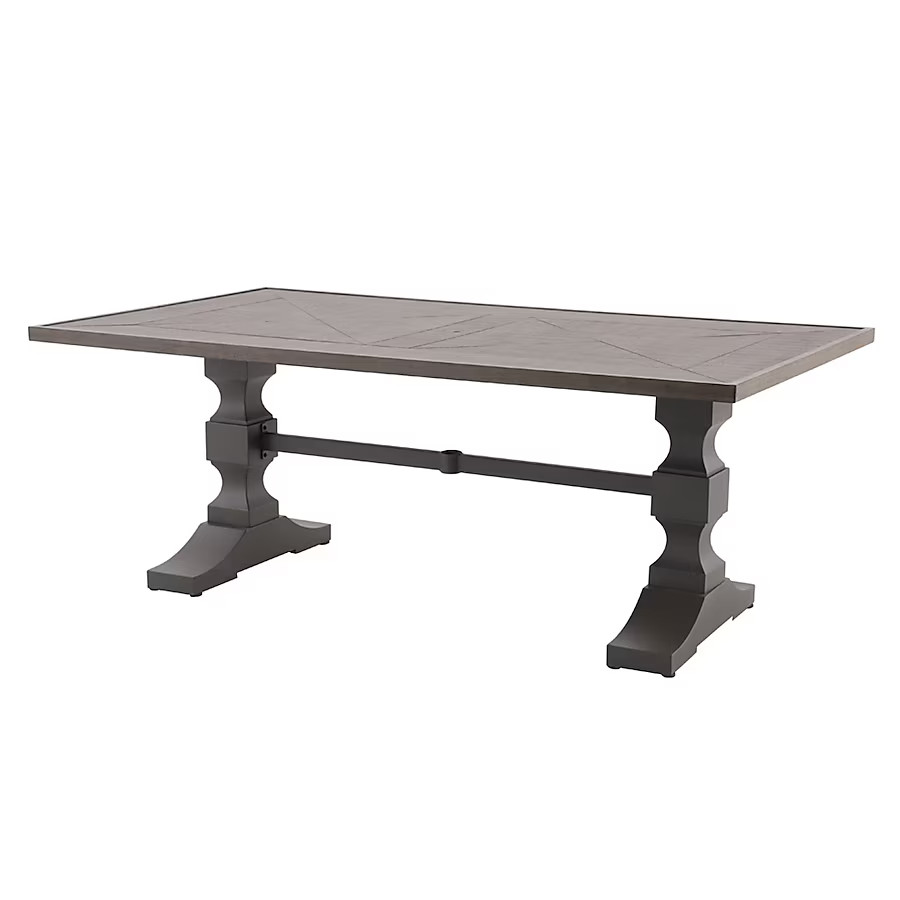 allen + roth Maitland Rectangle Outdoor Dining Table 43.7-in W x 76.97-in L with Umbrella Hole | Lowe's