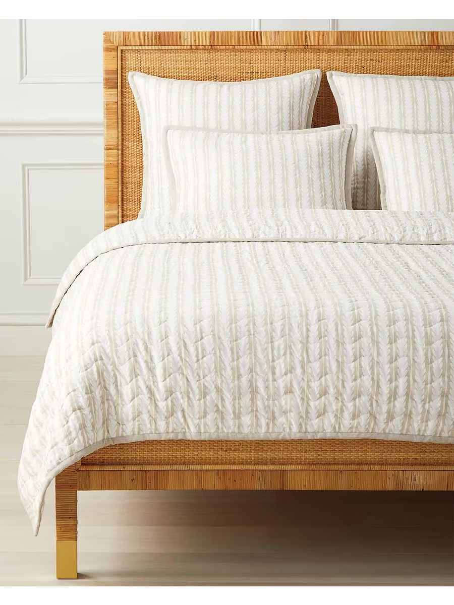 Oceana Linen Quilt - Sand | Serena and Lily