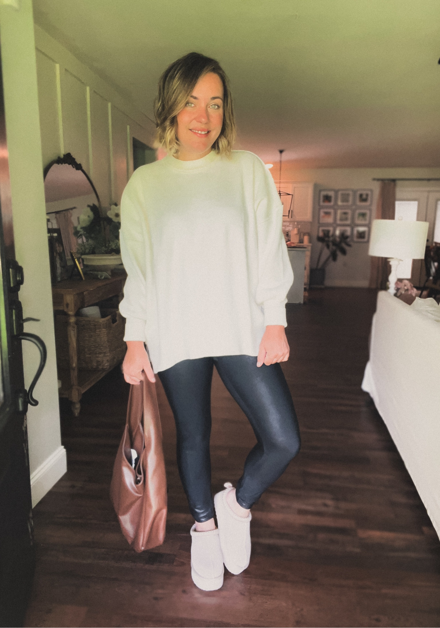 Elevate your fall wardrobe with this stylish combo! 🍂 Rock the Women's Crewneck Batwing Long Sleeve Sweaters 2024 Fall Oversized Ribbed Knit Side Slit Pullover Tops paired with faux leather leggings and Ugg-inspired shoes from Amazon. Stay cozy and chic all season long! #FallFashion #SweaterWeather #FauxLeatherLeggings #UggInspired #AmazonFashion"

 "women's sweaters," "batwing long sleeve tops," "fall fashion," "faux leather leggings," "Ugg-inspired shoes," and "Amazon fashion." 

#LTKSeasonal #LTKFindsUnder50 #LTKSaleAlert