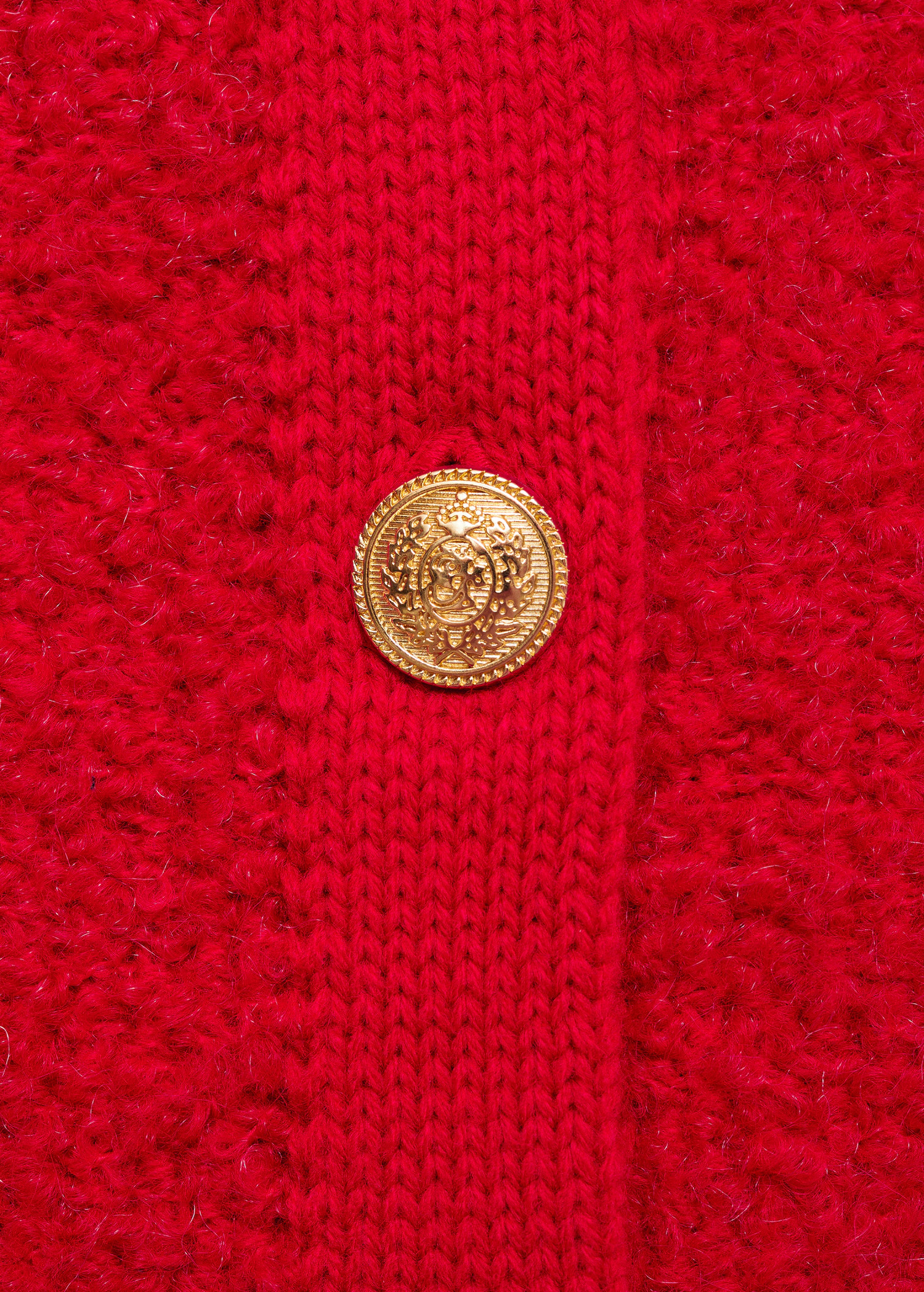 Curly knit cardigan with jewel buttons | MANGO (US)