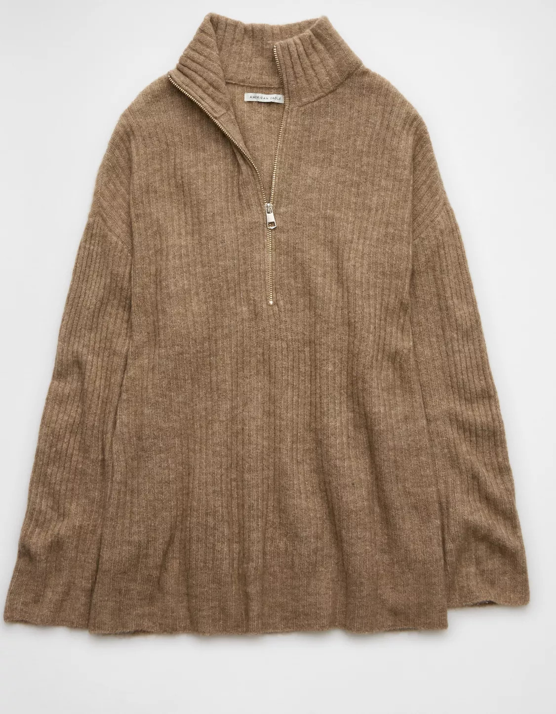 AE Oversized Quarter-Zip Sweater | American Eagle Outfitters (US & CA)