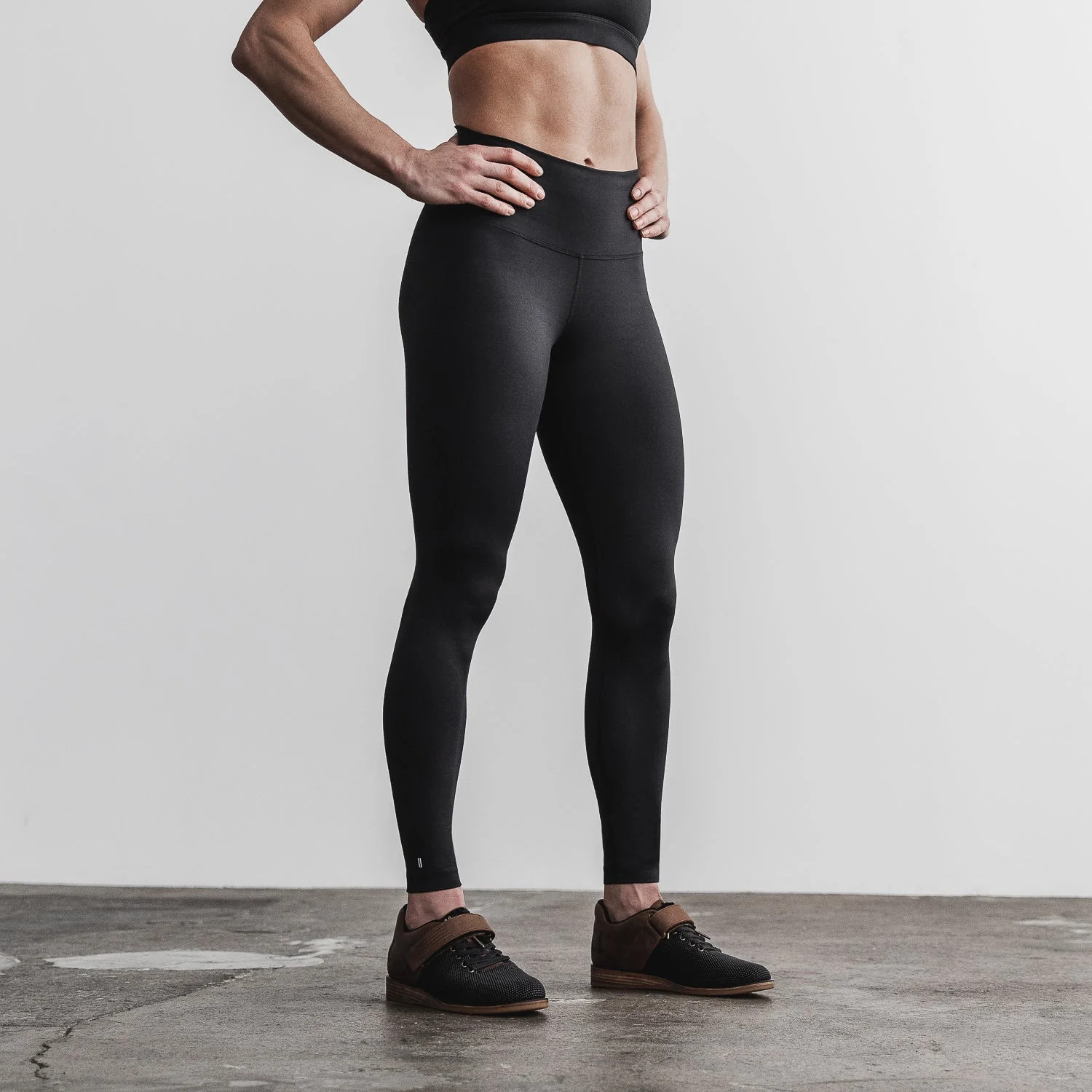 WOMEN'S HIGH-RISE PLUSH HEATHER TIGHT 28" | BLACK | NOBULL | NOBULL
