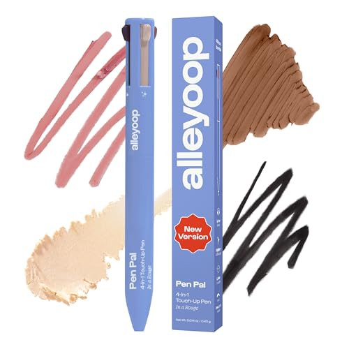 Alleyoop Pen Pal 4-in-1 Makeup Pen, Eyeliner, Lip Liner, Brow, In a Rouge | Vegan Eyebrow Pencils for Women & Highlighter, Purse-Approved Touch-Ups & Smudge-Proof Flattering Shades, Cruelty-Free | Amazon (US)