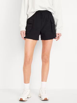 High-Waisted Cargo Utility Shorts -- 5-inch inseam | Old Navy (US)