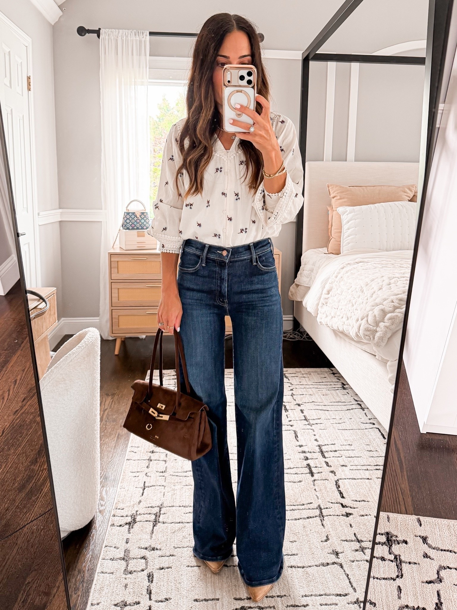 Wearing size xs top and 24 jeans. The jeans are a must grab from the sale 🙌🏻

#LTKOver40 #LTKSeasonal #LTKootd