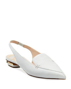 Beya Leather Slingback Loafer Flats | Bergdorf Goodman