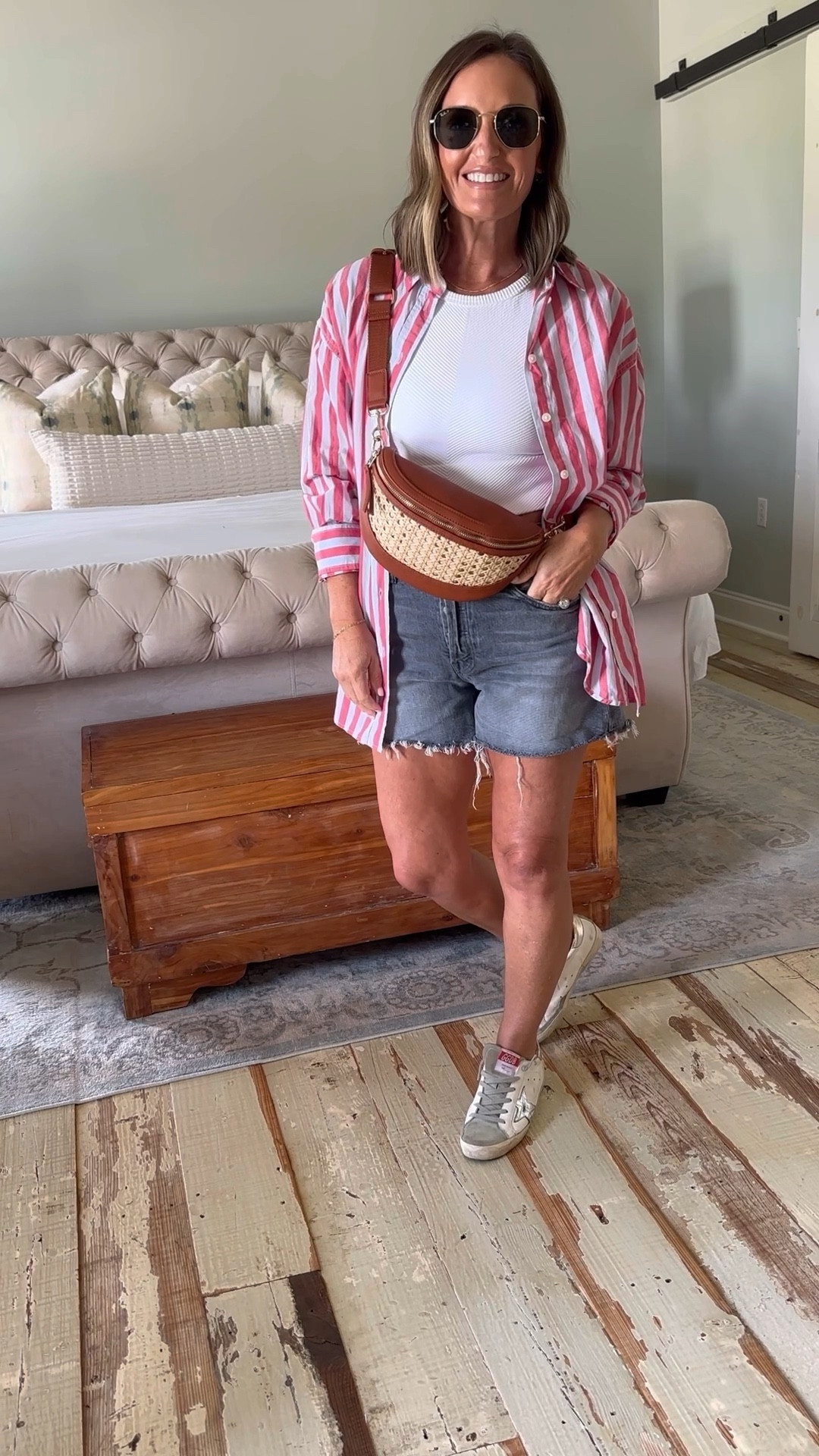 Target style 
Mother denim 
Golden goose sneakers 
Bella Rey 

#LTKOver40 #LTKSummerEdit #LTKPetite