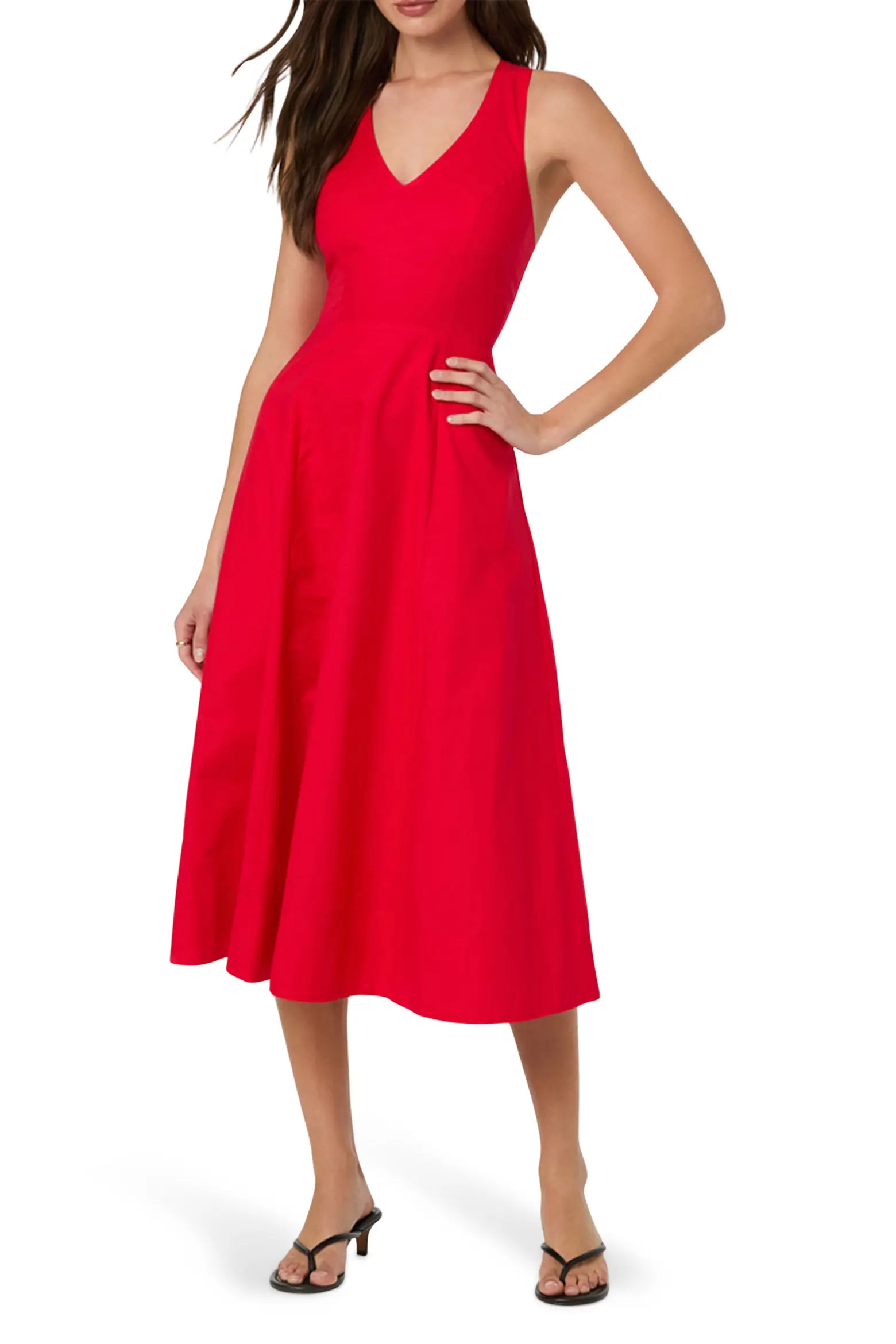 Cross Back Sleeveless Midi Dress (Women) | Nordstromrack | Nordstrom Rack