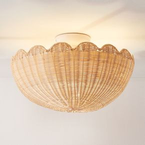 Rattan Bubble Flush Mount (18") | West Elm (US)