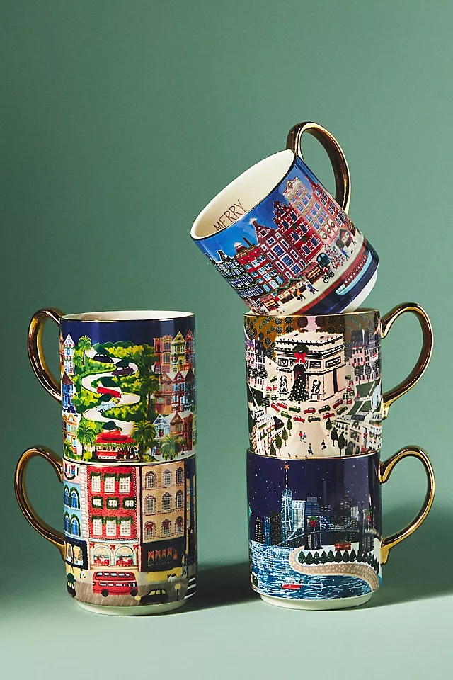 Holiday in the City Mug | Anthropologie (US)
