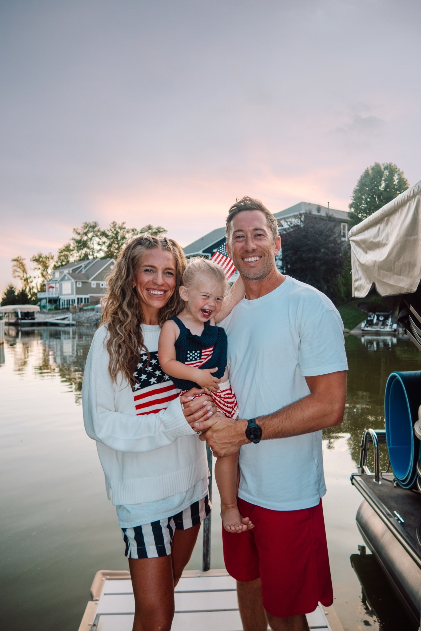 My July 4th outfit on the lake to watch fireworks! Size medium tall in American flag sweater, medium in the teddy bear tee underneath  (runs oversized) and  my usual medium in the striped shorts (run slightly oversized) 


Also linked my hair waver. It’s the 1.25"

#LTKSeasonal