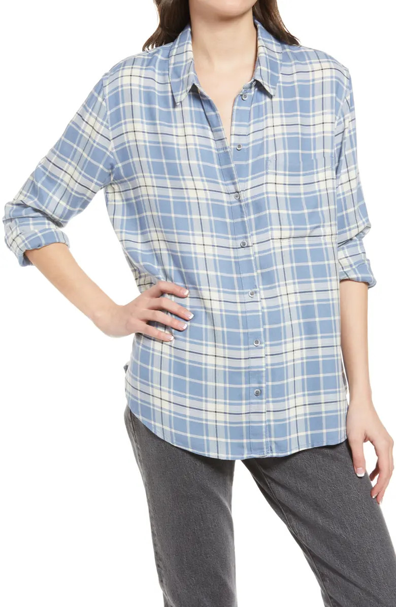 Treasure & Bond Plaid Boyfriend Shirt | Nordstrom | Nordstrom