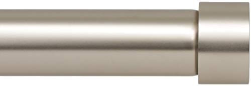 Ivilon Window Curtain Rod End Cap - 1 inch Pole. 120 to 240 Inch. Satin Nickel | Amazon (US)