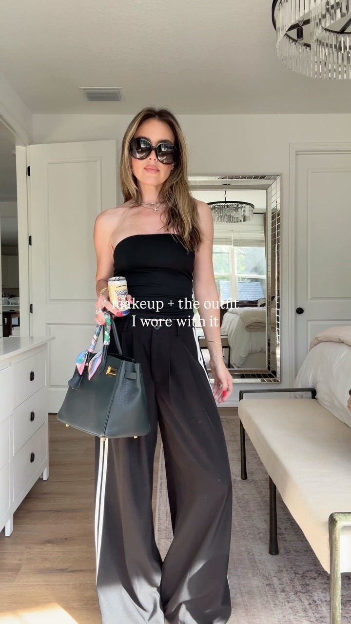 Makeup & outfit of the day ❤️‍🔥 love these pants from @lioness_official (& they have other cute colors!!)

Linking everything & these new earrings too