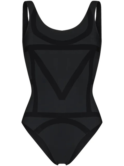 monogram-print swimsuit | Farfetch (UK)