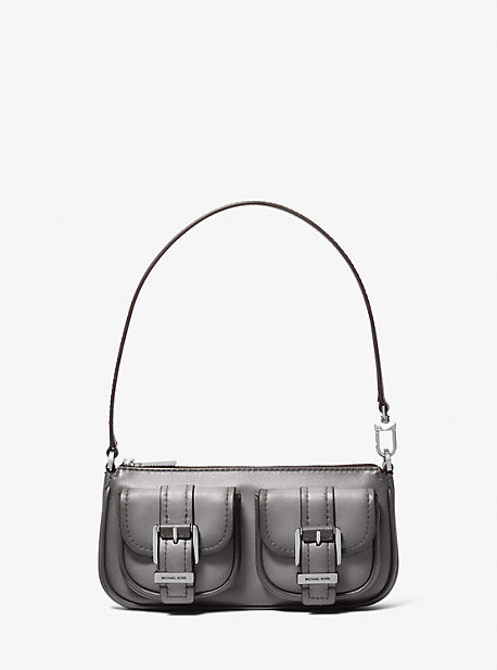 Zoe Small Burnished Leather Pochette | Michael Kors US