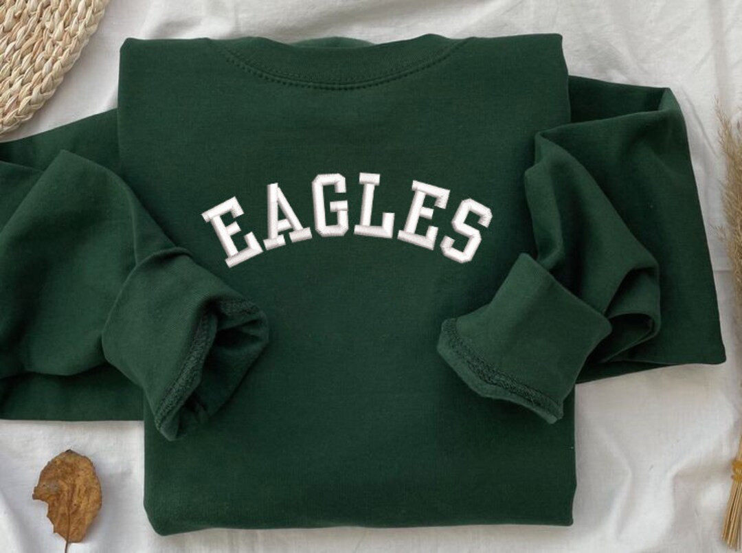 Eagles Crewneck Embroidered Sweatshirt Eagles Apparel Gift - Etsy | Etsy (US)