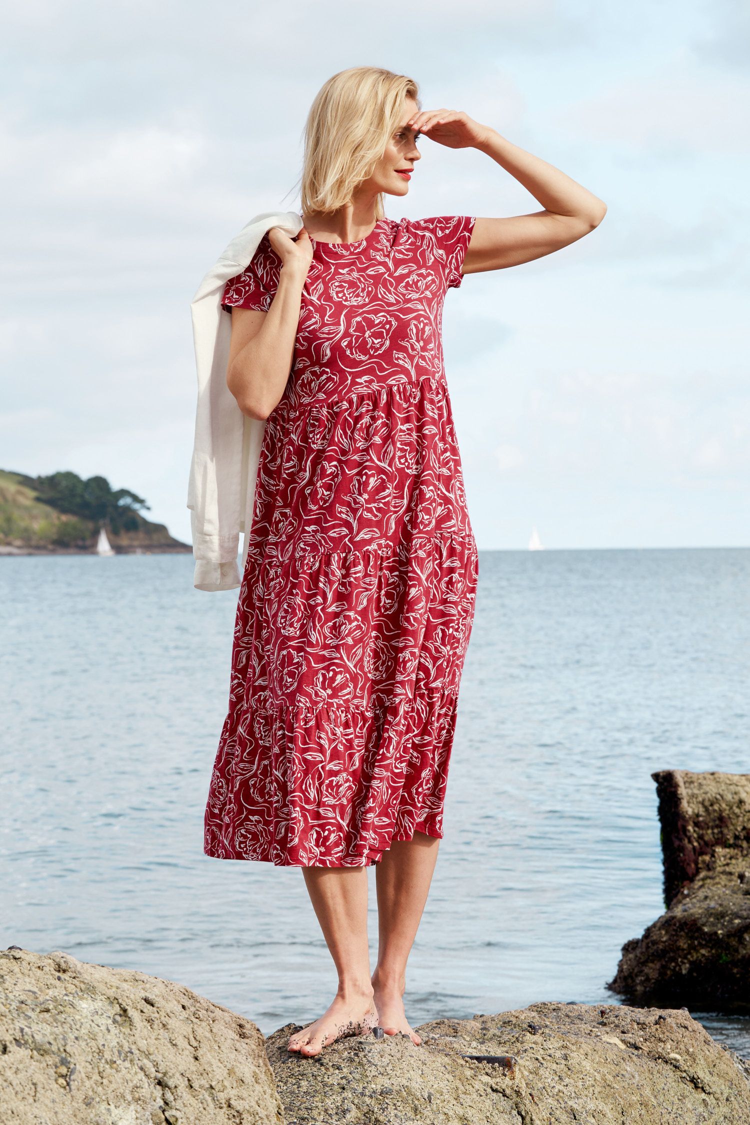 Line Strokes Short Sleeve Dress (GOTS) | Seasalt Cornwall