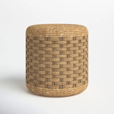 Whitfield 17.7" Wide Round Geometric Pouf Ottoman | Wayfair North America