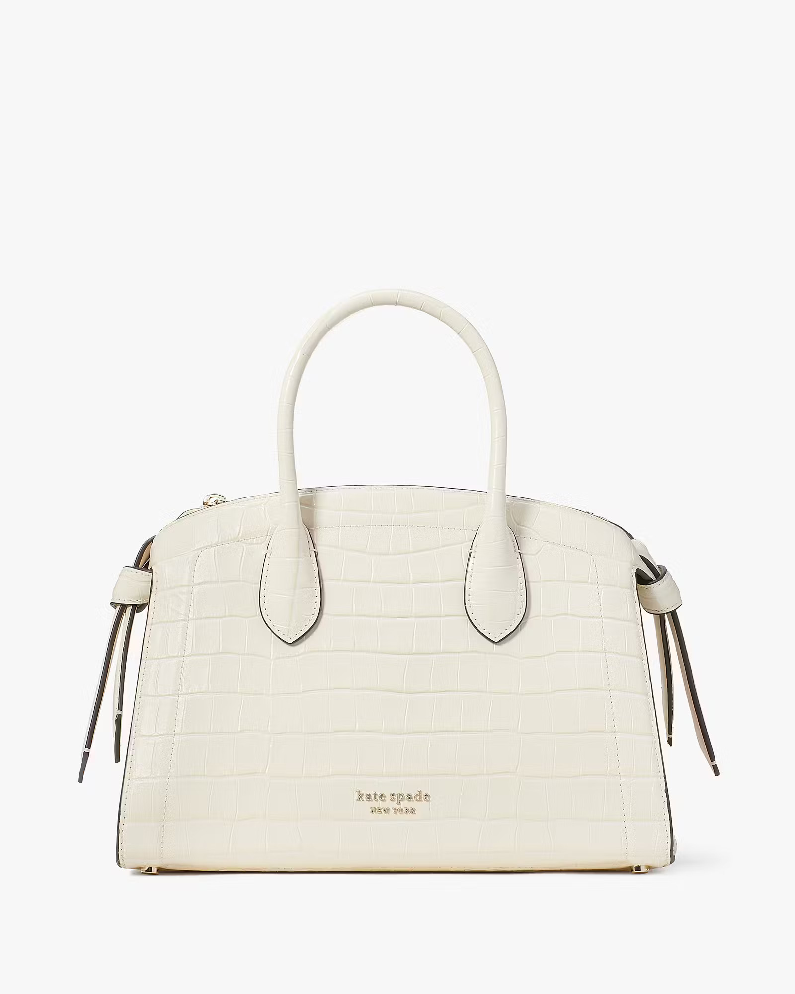 Knott Croc-embossed Medium Zip-top Satchel | Kate Spade Outlet