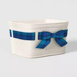 Plaid Bow Basket Blue - Threshold™ | Target