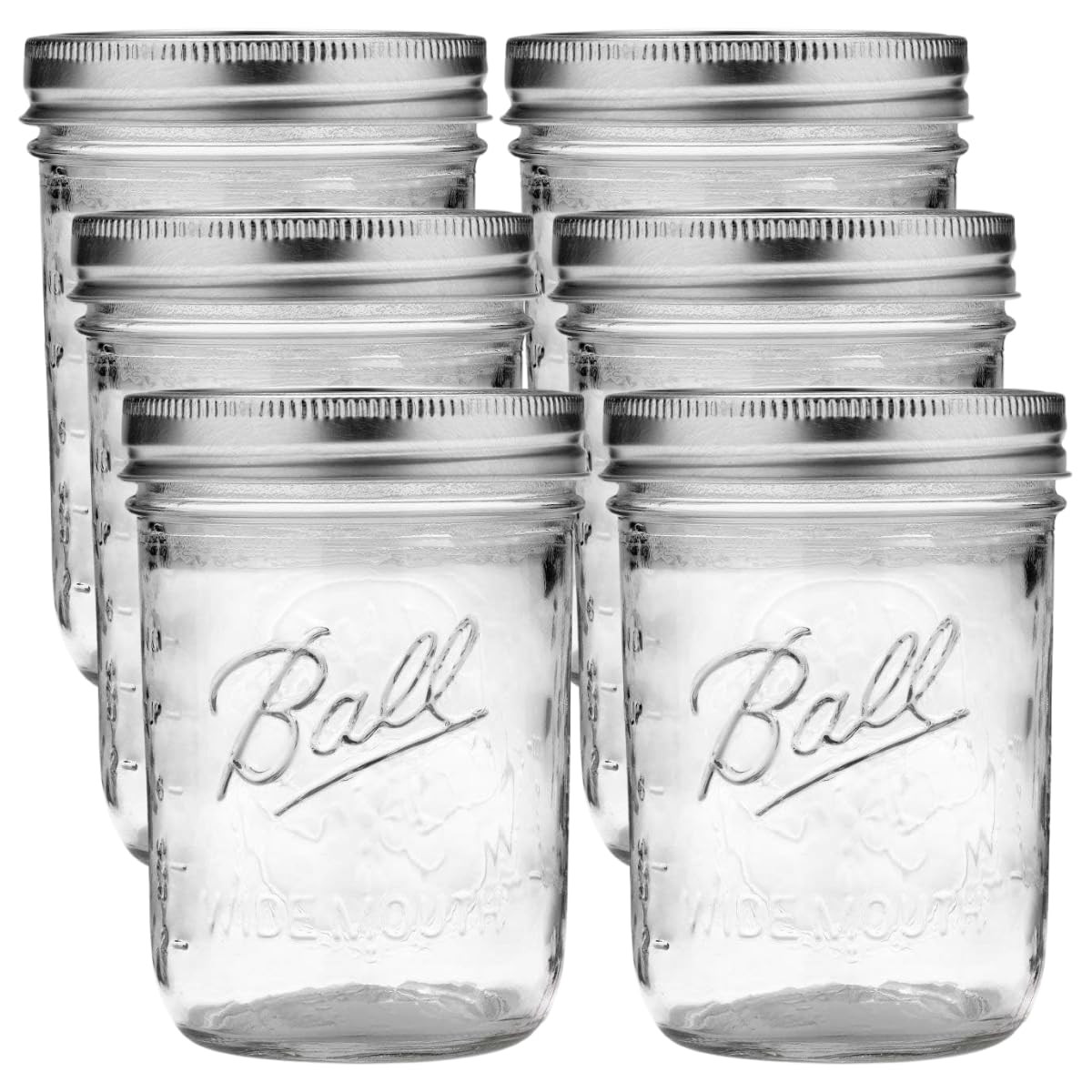 Ball Wide Mouth Glass Mason Jars with Lids and Bands, Used for Canning, Pickling, Juice, Jam, Jel... | Amazon (US)