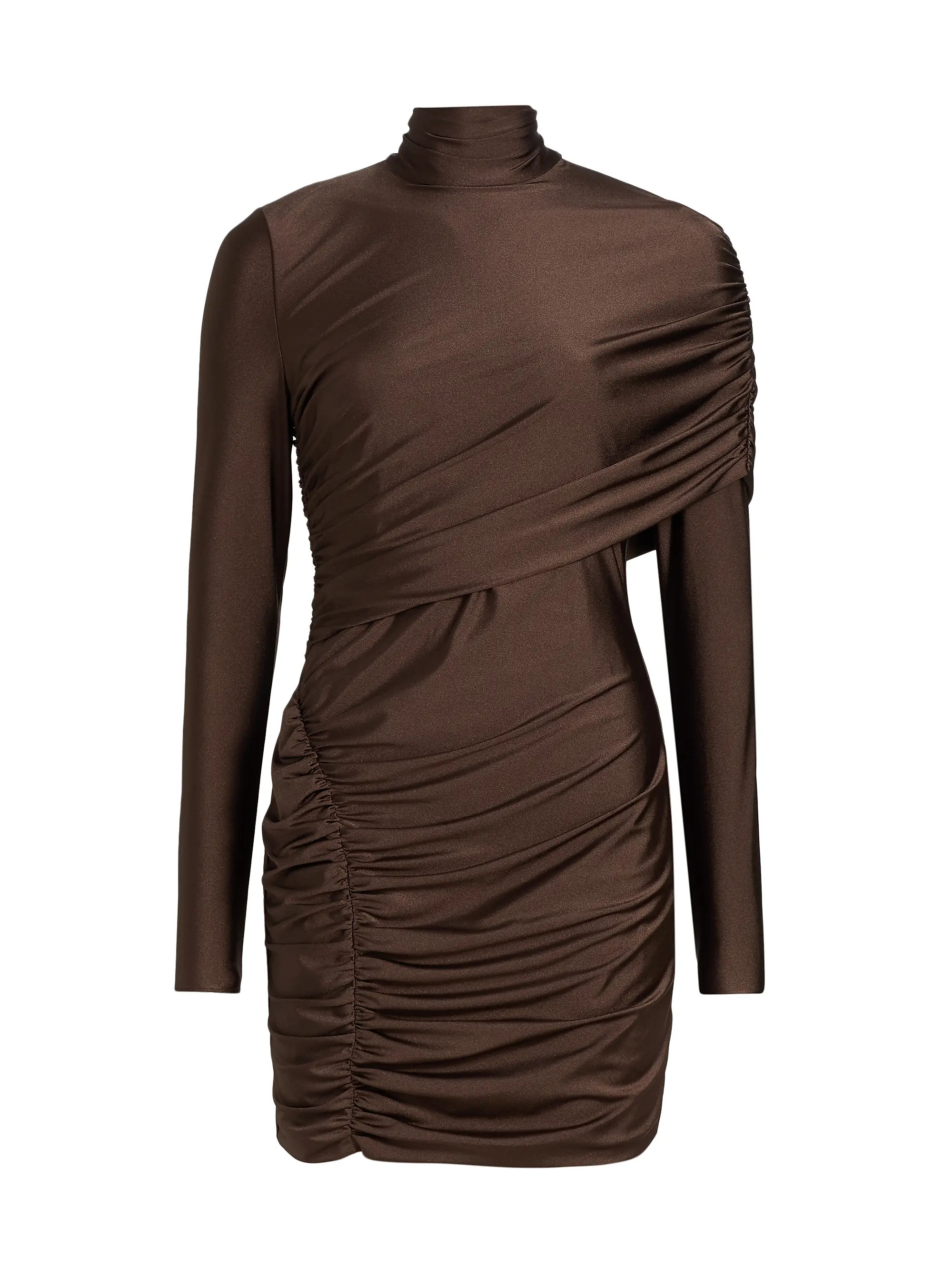 Fallon Ruched Wrap Minidress | Saks Fifth Avenue