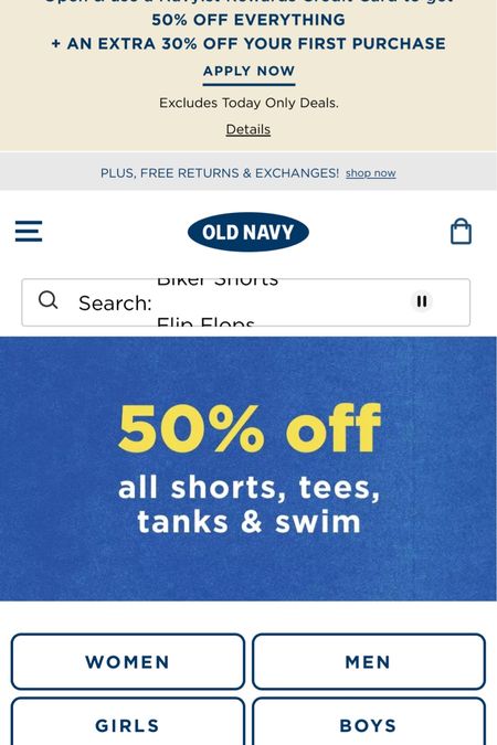 This weekend’s sale at Old Navy! Women’s, men’s, and kids shorts, tanks, tees, and swimwear are 50% off!

#LTKStyleTip #LTKSaleAlert #LTKFindsUnder50