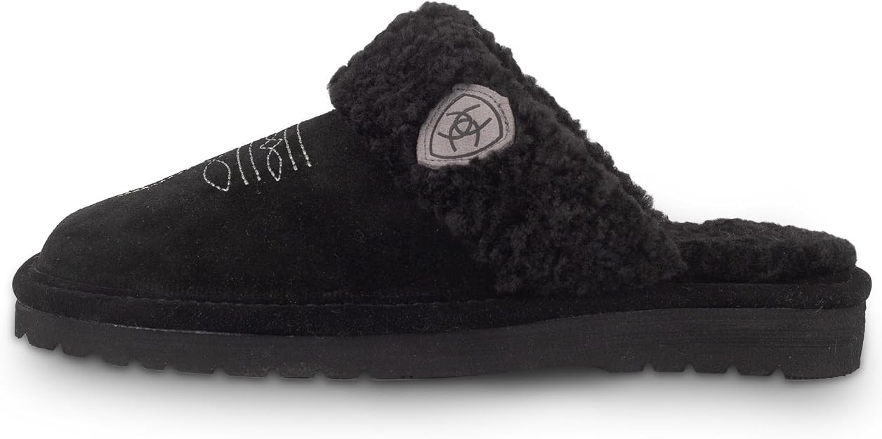 ARIAT Women's Jackie Square Toe Warm Soft Genuine Suede Leather Indoor Outdoor Slippers with Plus... | Amazon (US)