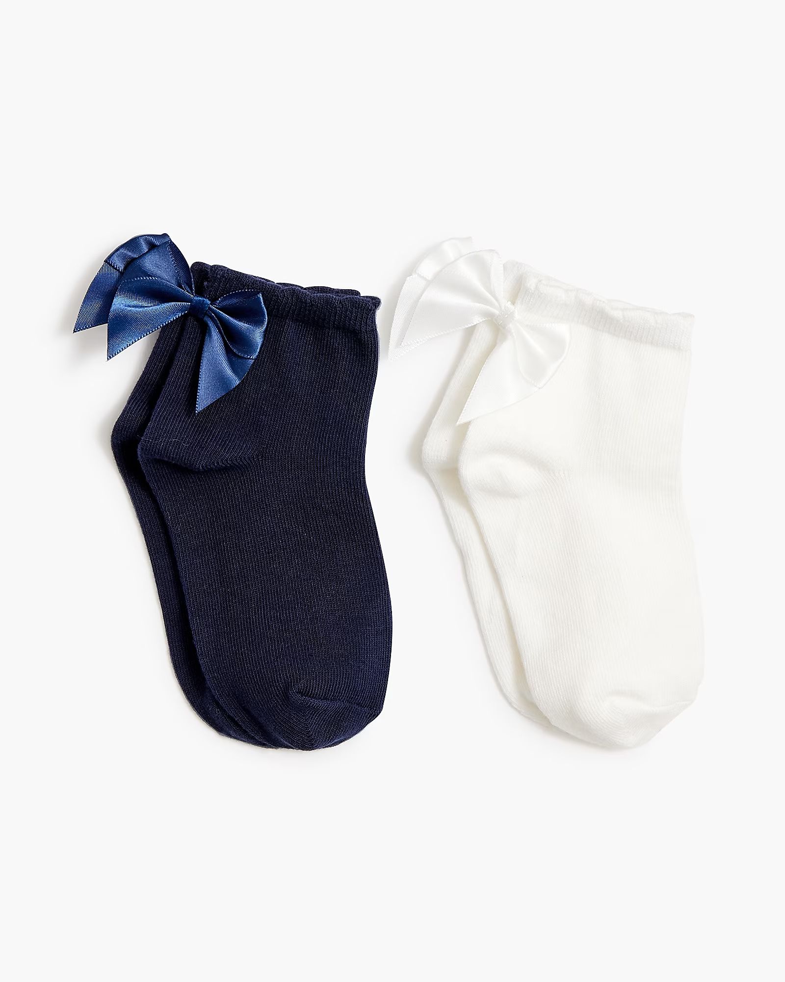 Girls' bow socks two-pack | J.Crew Factory