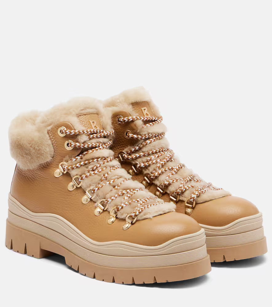 Bogner Arosa leather and shearling ankle boots | Mytheresa (US/CA)
