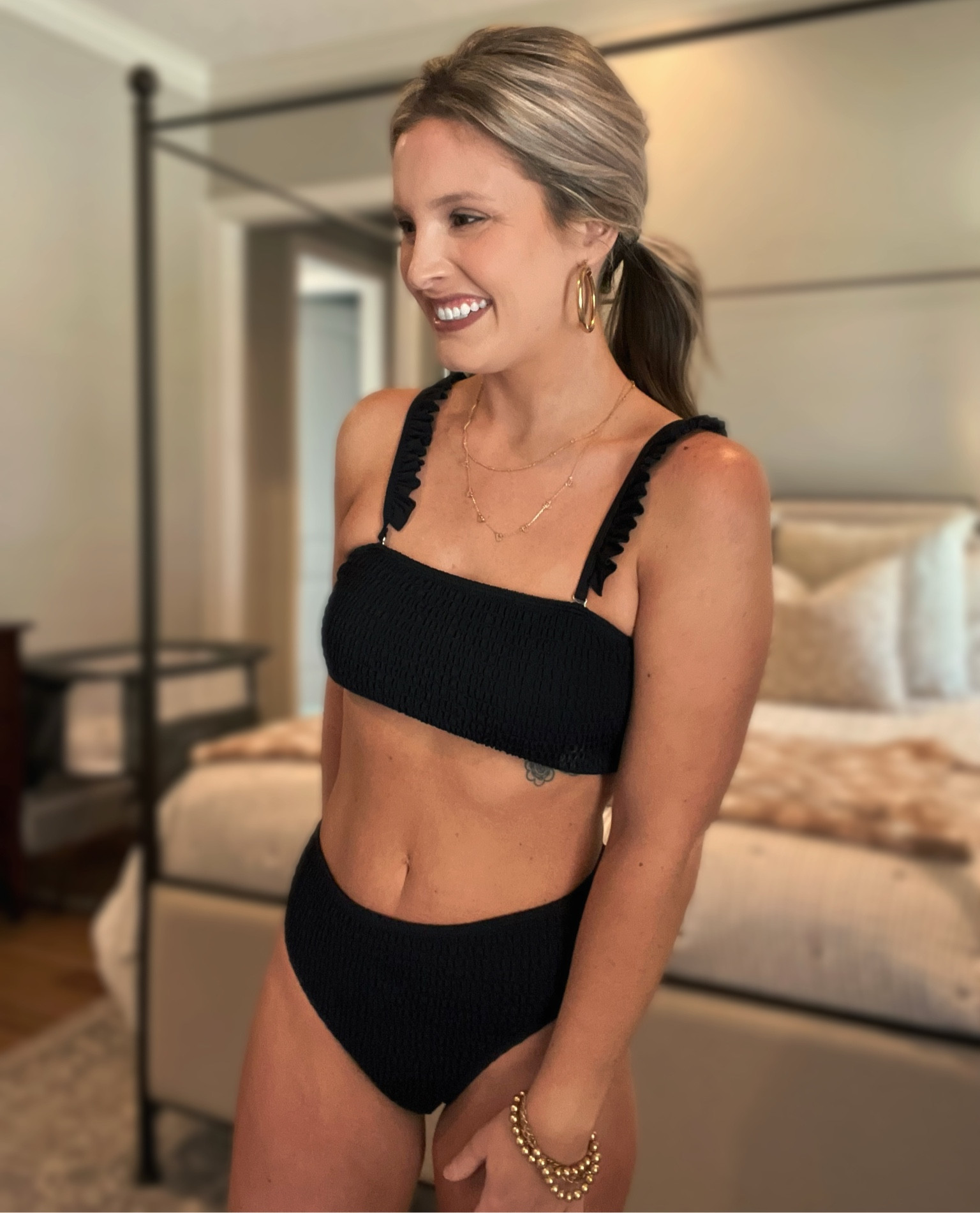 Shein bathing suit. **BOTTOMS ARE CHEEKY! Wearing a size large! 

#LTKunder50 #LTKSeasonal #LTKfit