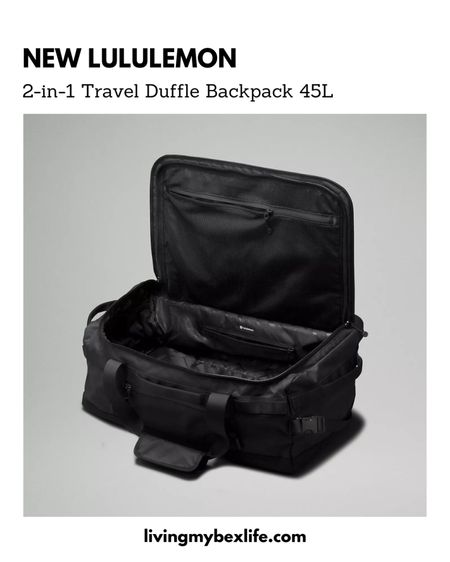 lululemon bag love 🖤 2-in-1 Travel Duffel Backpack

Convertible bag that switches between a backpack and a duffel for all your travel needs 

lululemon backpack, lululemon duffel, lulu bag, travel essential, carry on bag

#LTKitbag #LTKtravel #LTKfitness
