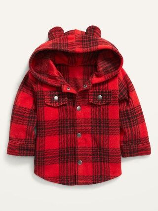 Unisex Microfleece Hooded Critter Shacket for Baby | Old Navy (US)