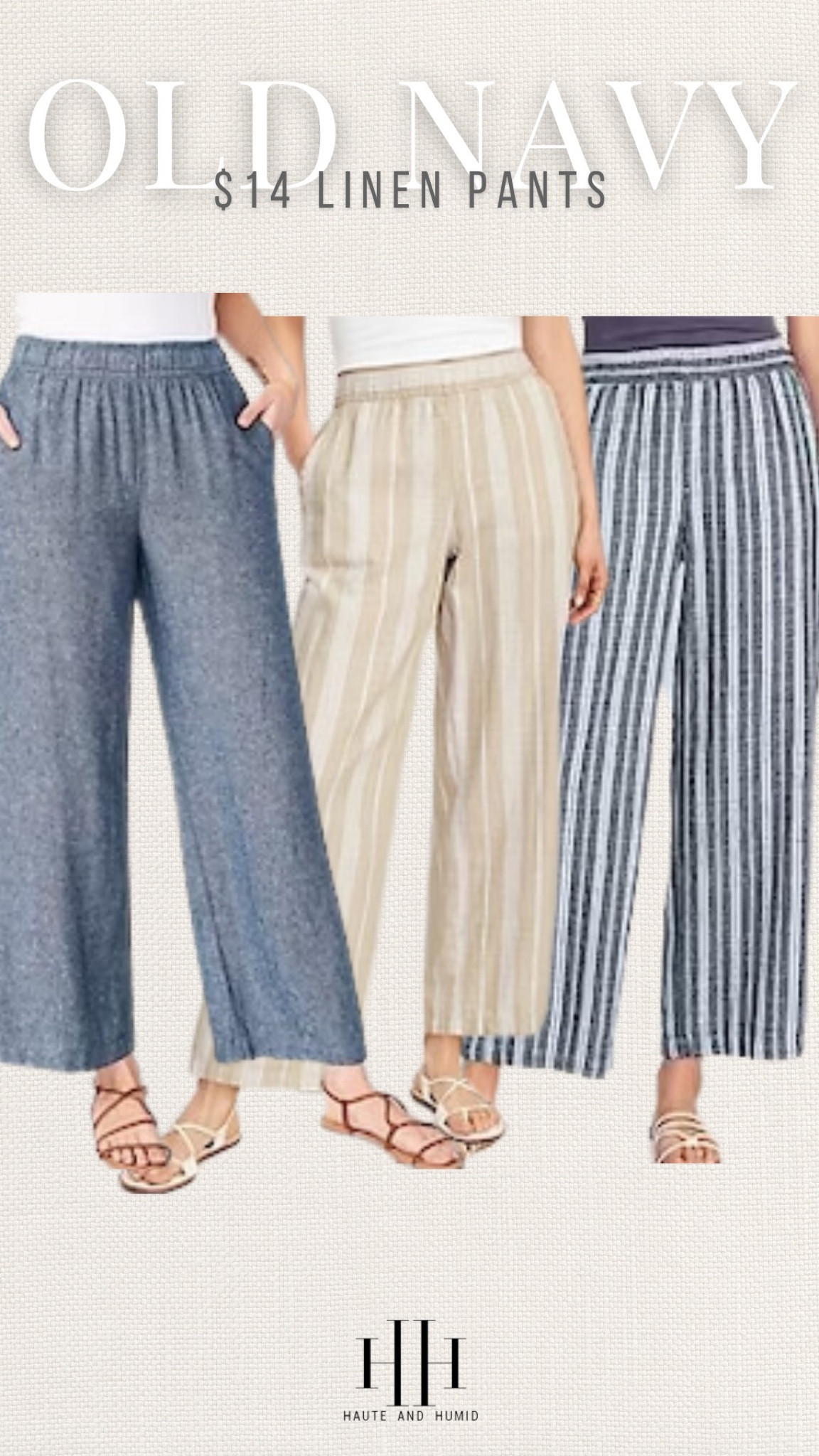 Old navy striped hot sale linen pants