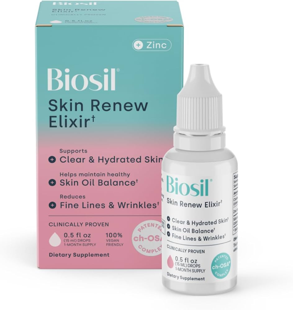 Biosil Skin Renew Elixir - 0.5 fl oz Drops - Reduces Fine Lines, Wrinkles & Acne - Supports Natur... | Amazon (US)