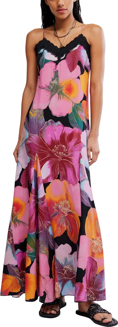 Free People Bloomspell Floral Lace Trim Maxi Dress | Nordstrom | Nordstrom