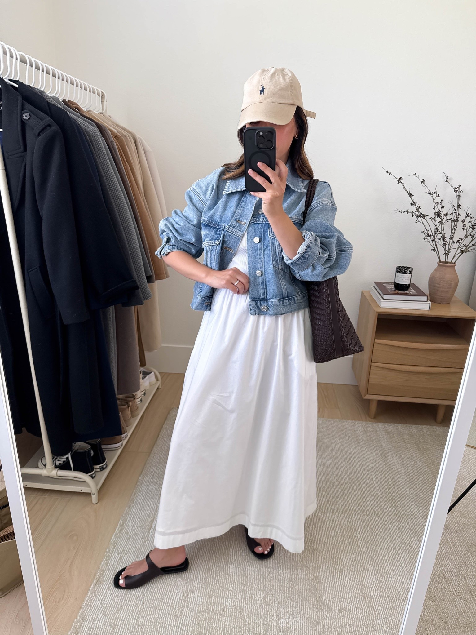 Simple tank dress. I love that this style is so simple, so it works as a base to style. This one is old On 34th, but there's quite a few similar. 

AGOLDE denim jacket xs
On 34th dress xs (old, linked similar)
Zara sandals 5
Madewell tote
Polo Ralph Lauren hat
J.Crew earrings
Dorsey James necklace 15"


#LTKItBag #LTKShoeCrush #LTKPetite