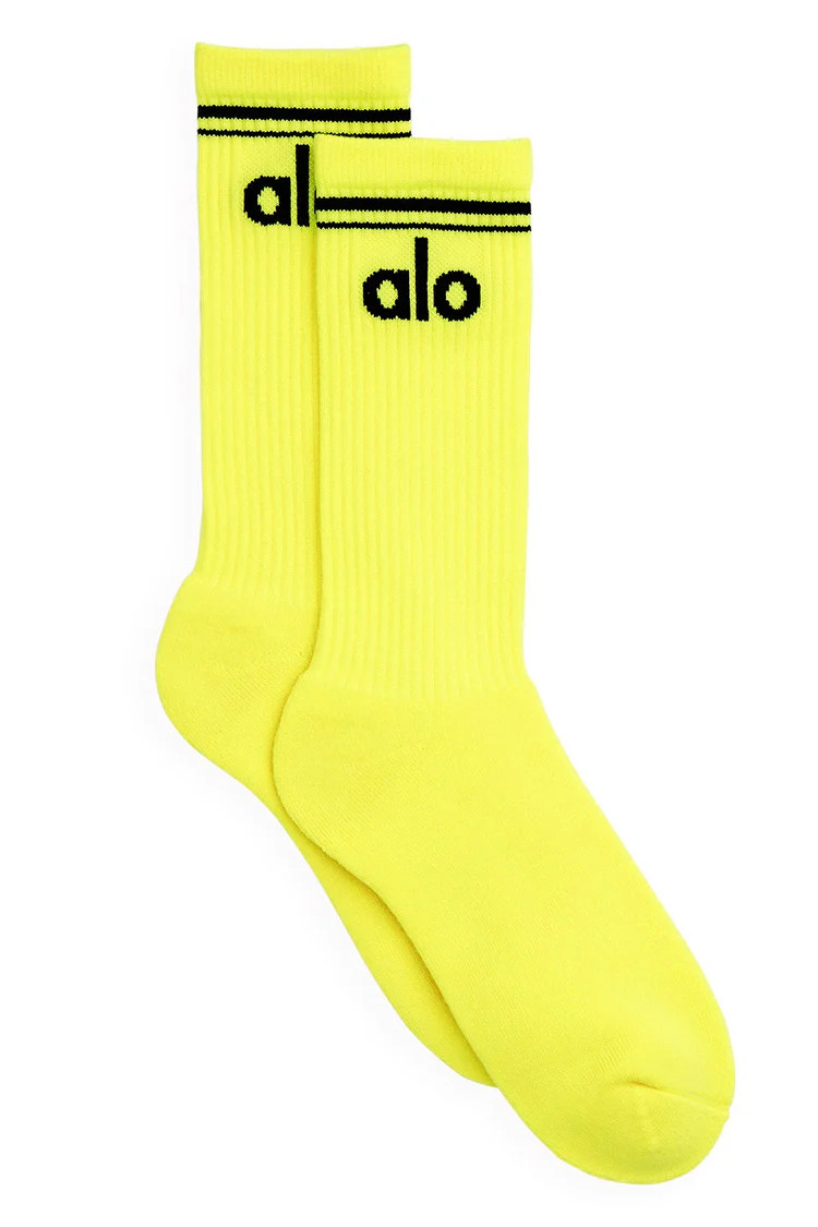Unisex Throwback Sock - Highlighter/Black | Alo Yoga (US)