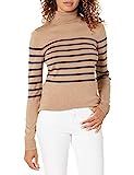 Amazon Essentials Women's Classic Fit Lightweight Long-Sleeve Turtleneck Sweater, Camel Heather/Navy | Amazon (US)