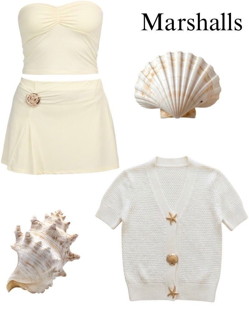 I found the cutest outfits at Marshalls. This seashell button-down blouse is adorable and I love this two piece set. White, summer, spring, casual, date night, designer deals.

#LTKSaleAlert #LTKTravel