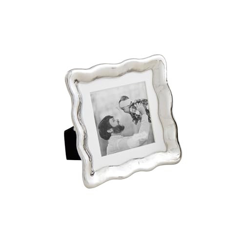 Mud Pie Square Wavy Metal Mini Frame; 5" X 5" | Amazon (US)