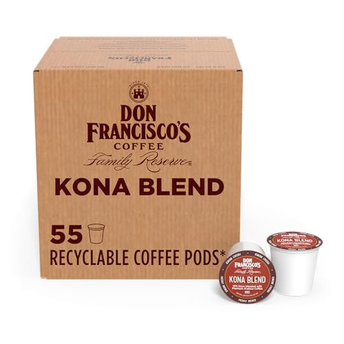 Don Francisco's Kona Blend Coffee Pods, 55 Count, Medium Roast, Compatible with Keurig Brewers | Amazon (US)
