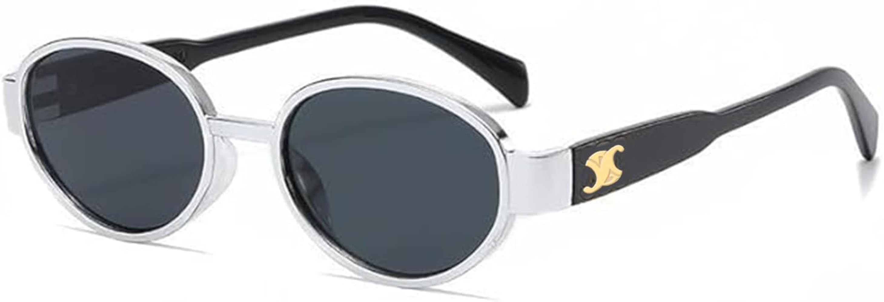 Y2K Retro Designer Oval UV Protection Sunglasses for Women Trendy Style | Amazon (US)