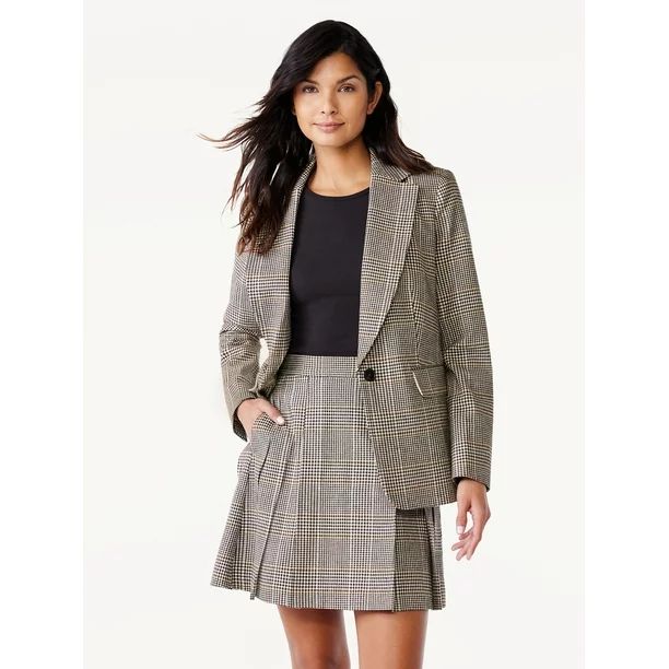 Free Assembly Women's Slim Single-Breasted Blazer, Sizes XS-XXL - Walmart.com | Walmart (US)