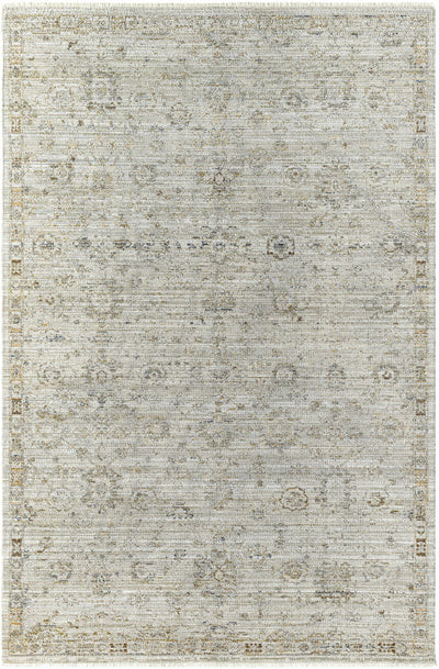 Margaret Damask Sage & Silver Washable Area Rug - Livabliss x Becki Owens | Boutique Rugs