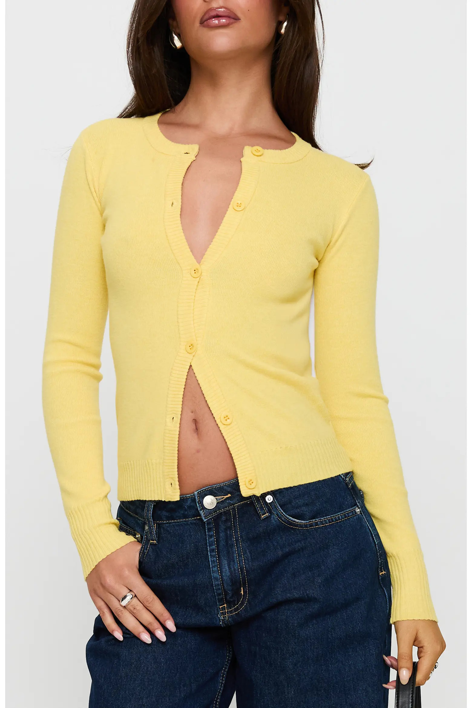 Princess Polly Lauraine Lemon Cardigan (Women) | Nordstrom | Nordstrom