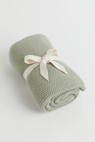 Moss-stitched Cotton Blanket | H&M (US)