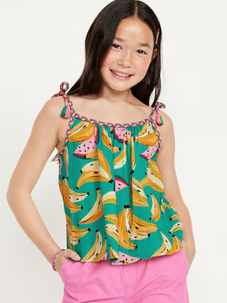 Printed Sleeveless Braided Tank Top for Girls | Old Navy (US)