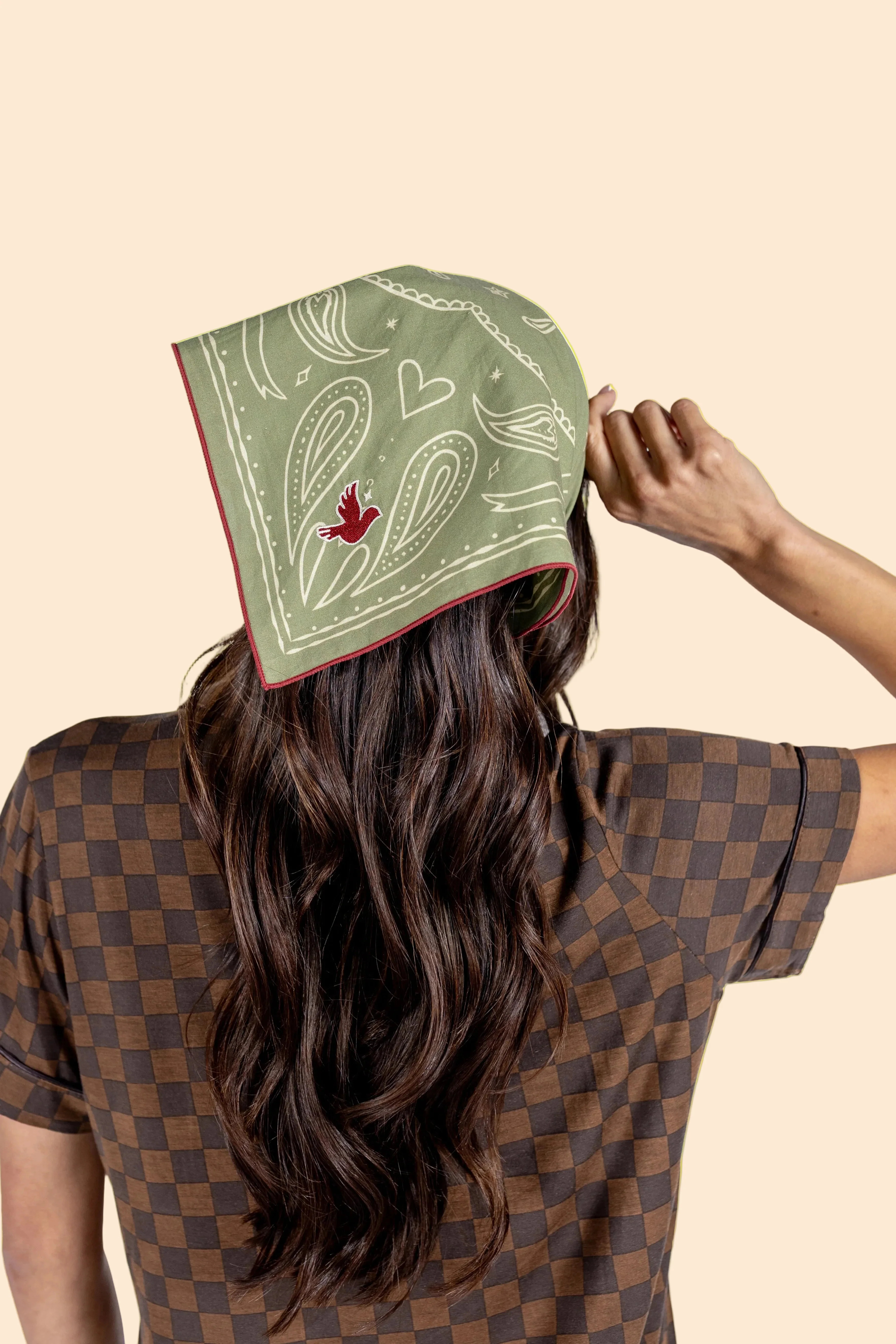 Paisley Bandana in Olive | In My Sundays